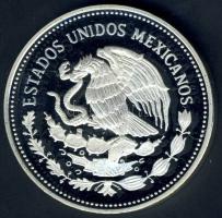 Mexikó 1985. 100P Ag "Mexikói Labdarúgó VB-kapus labdával" T:PP Tanúsítvánnyal!