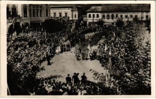 1940 Nagybánya, Baia Mare; bevonulás / entry of the Hungarian troops + 1940 Nagybánya visszatért So. Stpl.