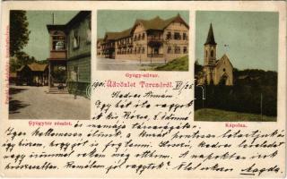 1901 Tarcsa, Tarcsafürdő, Bad Tatzmannsdorf; Gyógytér, kápolna, gyógy-udvar. Frankl és Ledofsky / park, spa, chapel / Kurpark, Kapelle (EK)