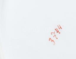 Fischer & Mieg (1853 - 1873) éjjeliedény, matricás porcelán, jelzett, kopott, d: 26 cm