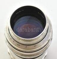 cca 1970 FED 4 szovjet fényképezőgép, eredeti bőr tokjában, objektívvel, fénymérő és vaku