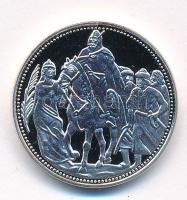 DN Magyarok Kincstára - Millenium 1 korona ezüstözött rézötvözet utánveret tanúsítvánnyal, kapszulában (23mm) T:PP kis patina
