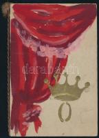 1942 Firenze, a Maggio Musicale Fiorentino magyar nyelvű ismertető- és programfüzete, zsinórfűzéses papírkötésben, a borítón akvarell festménnyel