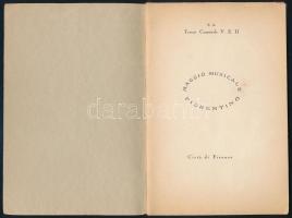 1942 Firenze, a Maggio Musicale Fiorentino magyar nyelvű ismertető- és programfüzete, zsinórfűzéses ...