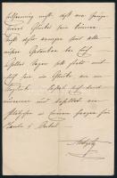 cca 1890 Kézzel írt, német nyelvű levél, virágos fejléccel