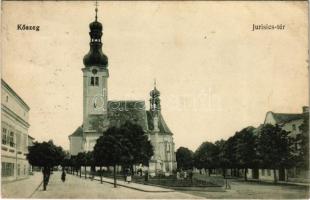 1917 Kőszeg, Jurisics tér, templom (EK)