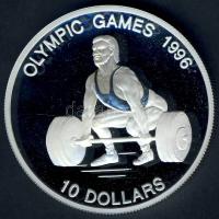 Nauru 1995. 10$ Ag "Olimpiai játékok-súlyemelés" T:PP