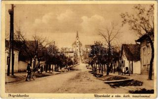 1936 Verőce, Nógrádverőce; utca, római katolikus templom (EK)