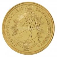 DN "Magyarok Kincstára - Aranydukát, 1848" aranyozott réz-cink ötvözet utánveret tanúsítvá...