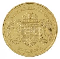 DN "Magyarok Kincstára - IV. Károly, 20 korona, 1918" aranyozott réz-cink ötvözet utánvere...