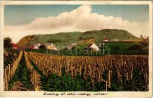 1937 Somlóhegy, déli oldal a Rókahegyi sziklákkal, szőlőhegy (EK)