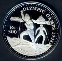 Nepál 1993. 500R Ag "Olimpiai játékok-terepsíelés" T:PP