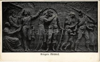1914 Kriegers Abschied / WWI German military sculpture, soldiers farewell (EK)
