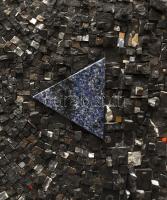 Balázs Miklós Ernő (1982- ): Fekete horizont. Márványmozaik. 70X100cm. Csak személyes átvétel!!! cca...