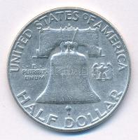 Amerikai Egyesült Államok 1953. 1/2$ Ag "Franklin" T:3 
USA 1953. 1/2 Dollar Ag "Fra...