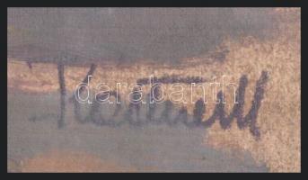 Kastner (Steiner) Margit (1891-1957): Sopronbánfalvi utca (cca 1940), olaj, karton, jelzett, 25×34,5...