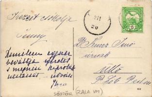 1911 Söjtör (Zala), Fábián Ilona kastélya és saját levele. photo