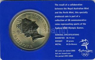Ausztrália 2000. 5$ "Atlétika" díszkiadásban, tanúsítvánnyal T:BU