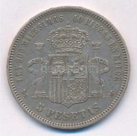 Spanyolország 1871DE-M (74) 5P Ag "I. Amadé" T:2- ph. Spain 1871DE-M (74) 5 Pesetas Ag &qu...