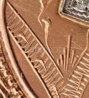 Arany (Au/14k) brilles (cca. 0,05 ct) pecsétgyűrű, jelzett, m: 62, bruttó: 11,24g