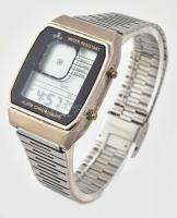 Anker digitális férfi karóra, fém szíjjal, működik, d: 32mm