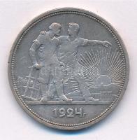 Szovjetunió 1924. 1R Ag T:2- ph., karc Soviet Union 1924. 1 Ruble Ag C:VF edge error, scratched Krau...