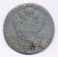 Ausztria 1824E 20kr Ag "I. Ferenc" T:3 
Austria 1824E 20 Kreuzer Ag " Franz I" ...
