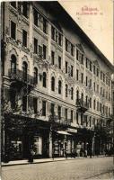 1907 Budapest IX. Diákkaszárnya, villamos, Divald Károly nyomda üzlete és saját kiadása 364. Üllői út 21. (Kosztolányi Dezső egykori otthona) (EK)