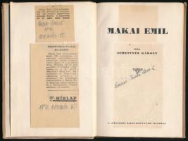 Sebestyén Károly: Makai Emil. Népszerű Zsidó Könyvtár 8. Bp.,[1923.], Globus, 48+3 p. Kiadói kartoná...
