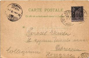 1898 (Vorläufer) Nice, Nizza; Promenade des Anglais. Briquet u. Fils Editeurs. Art Nouveau, floral, ...