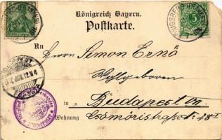 1900 Königsberg in Bayern, Marktplatz mit Regiomontanus-Brunnen, Regiomontanushaus, Gasthaus zum Ste...