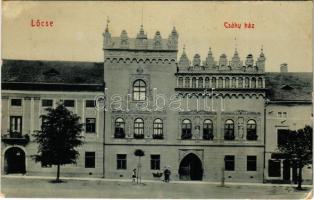 1918 Lőcse, Levoca; Csáky ház. W.L. Bp. 2820. Berger Em. kiadása / villa