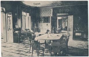 Kaplat, Kaplath, Koplotovce; Friedeczky kastély belső. Wykopal János kiadása / castle interior