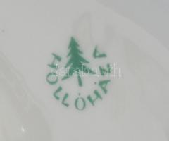 Hollóházi porcelán focista, kézzel festett, jelzett, helyenként kopásokkal, m: 28 cm