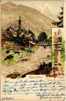 1901 Ramsau am Dachstein (Steiermark), Alter Bildstock bei Ramsau. Art Nouveau, litho (EB)