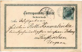 1901 Kitzbühel (Tirol), Strasse / street view. Art Nouveau, floral, litho (EB)