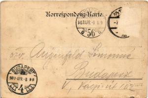 1907 Wien, Vienna, Bécs; Café Meteor. Fasangasse 30. / café, interior with pool tables. Art Nouvau, ...