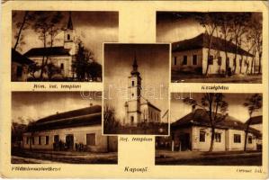 1952 Kaposfő, Római katolikus templom, Községháza, Földmívesszövetkezet, Református templom, Orvosi lak (EB)