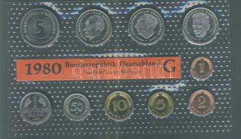 NSZK 1980G 1Pf-5M 10klf db, szettben, benne 3klf 2M T:BU