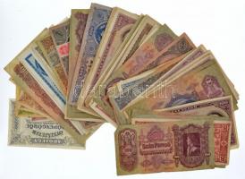 Vegyes 135db-os pengő, Vöröshadsereg Parancsnoksága pengő, inflációs pengő és adópengő bankjegy tétel T:III,III-