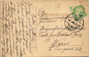 1910 Lippa, Lipova, Radna-Lippa; Maros folyó vasúti hídja. W.L. 3037. / Mures river, railway bridge ...