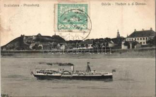 Pozsony Dévény with SS Masaryk (gluemark)