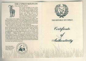 Ciprus 1986. 1Ł Ag "WWF" T:PP Díszkiadásban, tanúsítvánnyal!