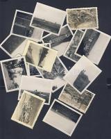 1941 18 db II. világháborús fotó a frontról hátán magyar feljegyzésekkel / WW. II. 18 photos from the Eastern front 6x4 cm