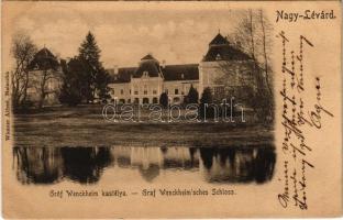 1901 Nagylévárd, Velké Leváre; Gróf Wenckheim kastély. Wiesner Alfréd / castle