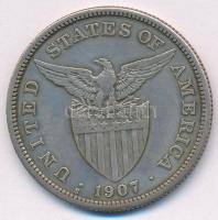 Fülöp-szigetek / Amerikai Egyesült Államok Közigazgatás 1907S 1P Ag T:2-,3 Philippines / United Stat...
