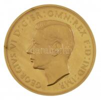 DN Történelmi aranypénzek - VI. György Sovereign 1937 aranyozott Cu-Ni utánveret COPY beütéssel (20g/38,61mm) T:1 (eredetileg PP) fo.