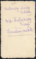 cca 1930 Gróf Esterházy József (jobbra) és Szatmáry-Király Ádám nőnek öltözve, tómalmi (Sopron) emlé...