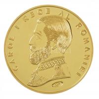 DN Történelmi aranypénzek - 1878 I. Károly aranyozott Cu-Zn utánveret COPY beütéssel, kapszulában (20g/38,61mm) T:PP