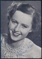 Hansi Knoteck (1914-2014) osztrák színésznő által aláírt fotólap / Austrian actress autograph signature